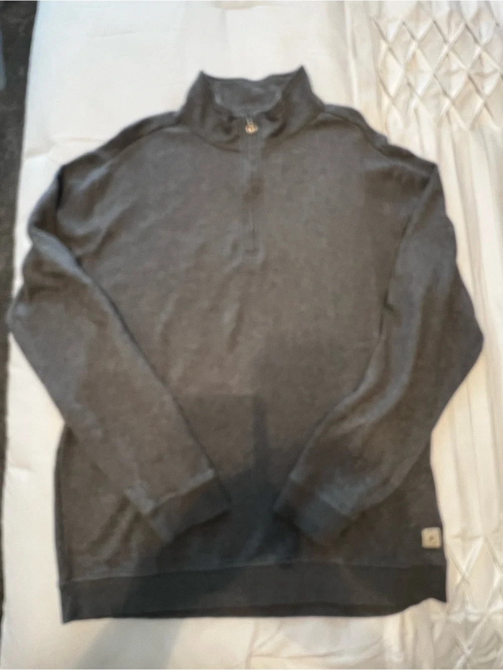 Linksoul Men's Zip-Neck Sweaters (2) - Gray & Teal Blue